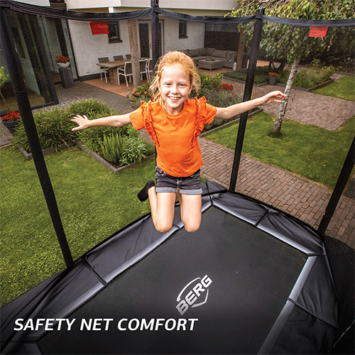 BERG Ultim Favorit InGround Rectangle Trampoline with Safety Net Comfort