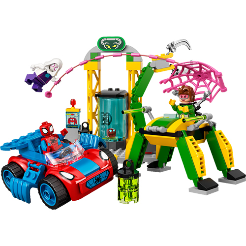 LEGO 10783 Marvel Spider-Man at Doc Ock’s Lab Set with Toy Car