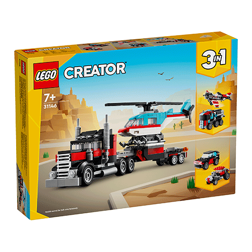 Lego Creator Flat Bed Truck with Helicopter
