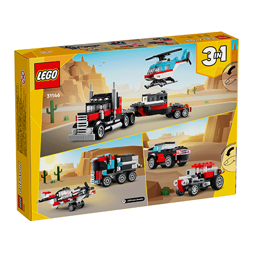Lego Creator Flat Bed Truck with Helicopter